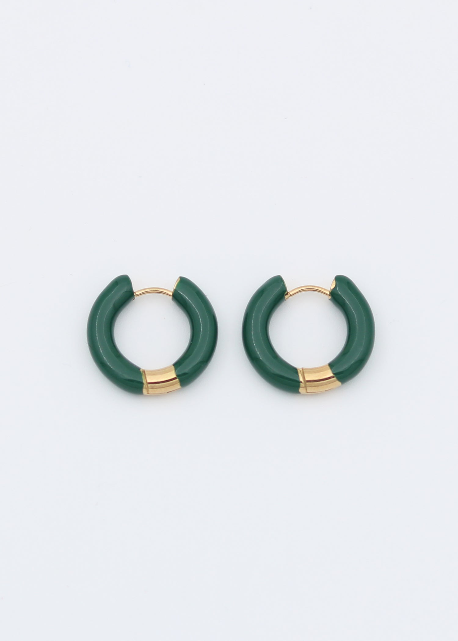 Kelly Enamel Chunky Hoop Earrings – CarlieV